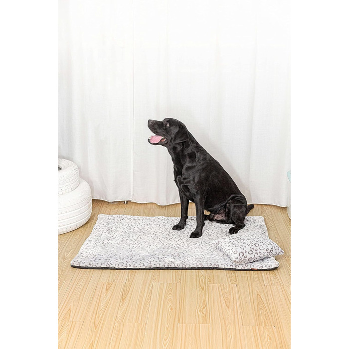 Леопардова ковдра для собак та котів Raikou - м'яка, з плюшевою подушкою, 80x60 см, антиковзаюча, для домашніх тварин