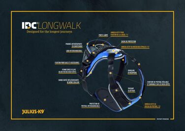 Шлея для собак IDC Longwalk, рожево-сіра, розмір M
