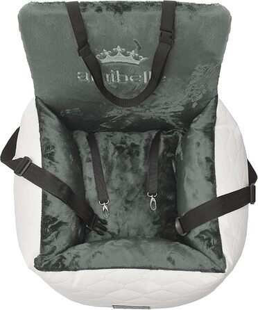 Автокрісло для собак Bella Weiß: комфортне та миготне автокрісло з штучної шкіри та плюшу, 55x55 см