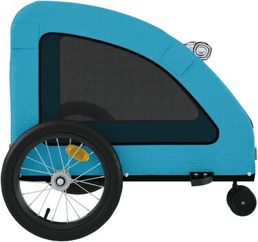 Причіп для собак vidaXL, блакитний, 45 кг, Oxford-Gewebe, з прапором та відбивачами