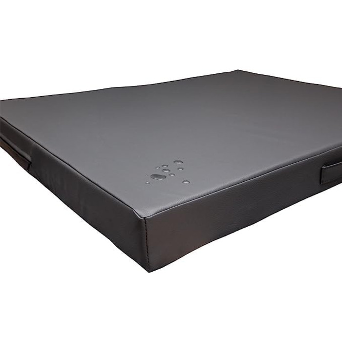 Килимок для собак CopcoPet Jumbo – міцне штучне шкіряне покриття, легко миється, не слизький, для середніх собак, квартира, сад, переноска, кемпінг – надзвичайно товстий (90 x 70 x 8 см, ортопедичний, тигровий малюнок)