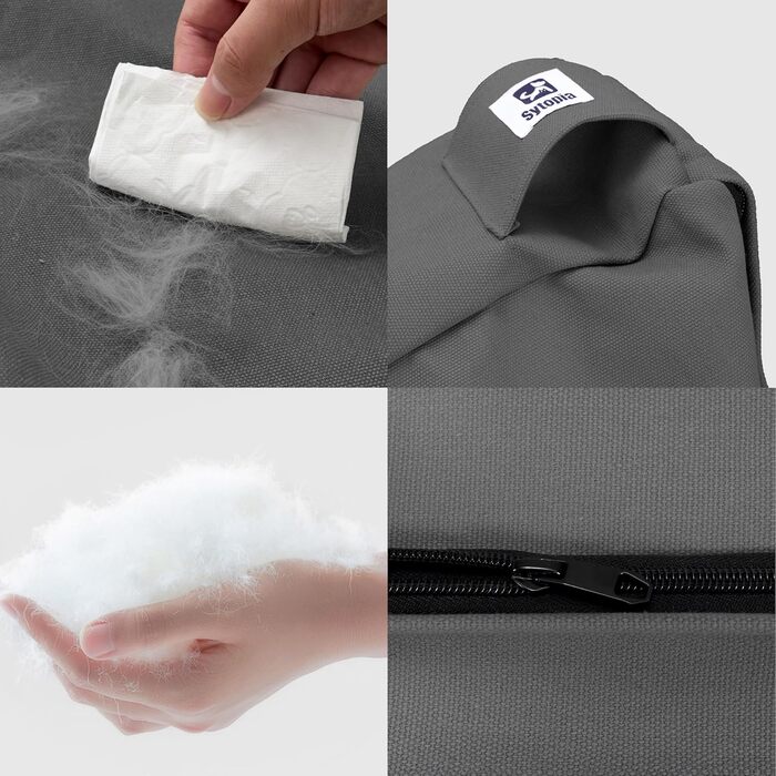 Крісло-ліжко для собак Sytopia з тканини для вітрильників, 106,7 см, миється та водонепроникне, знімний чохол, ідеально для великих собак, для дому, вулиці, будки або тераси, темно-сірий X-Large сірий темно