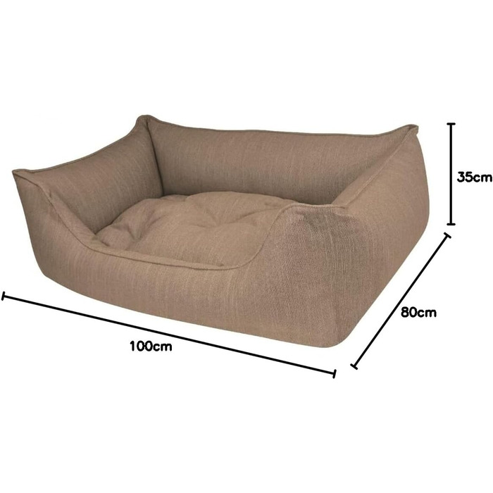 Ляжка для собак Eco Dog Erde: знімний чохол та наповнення, що стирається, для суглобів, м'яка, міцна, преміум-якість, Made in Germany, розмір XL (Taupe)