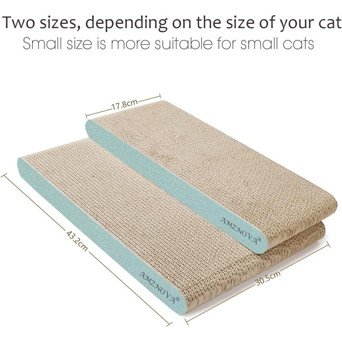 Кігтеточка для котів AMZNOVA з котячої м'яти, велика, блискуча рожево-золота (зелена), 43.2x17.8 см