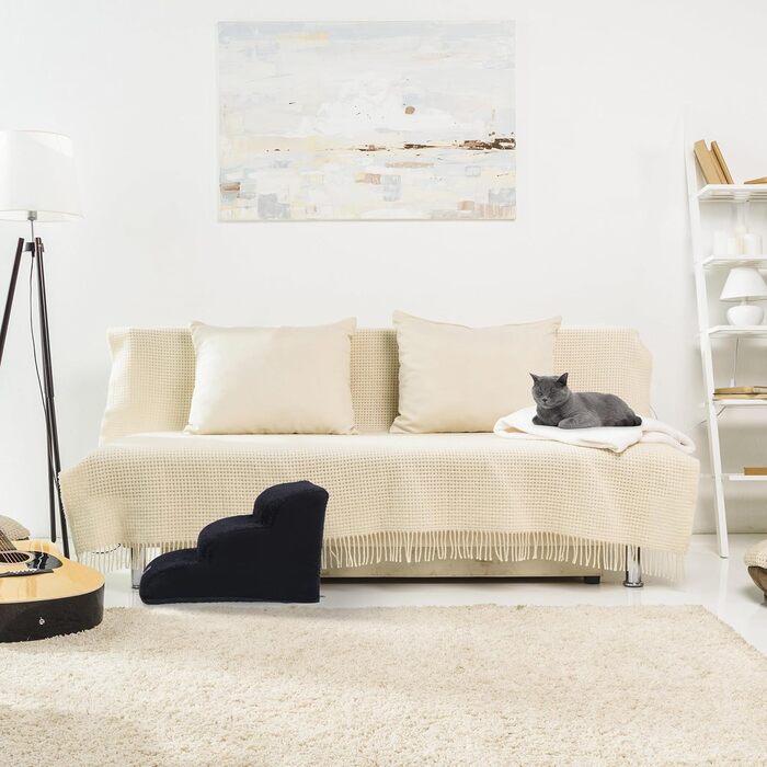 Східці для собак та котів Relaxdays, 3 сходинки, чорного кольору, розмір 33 x 41 x 54 см