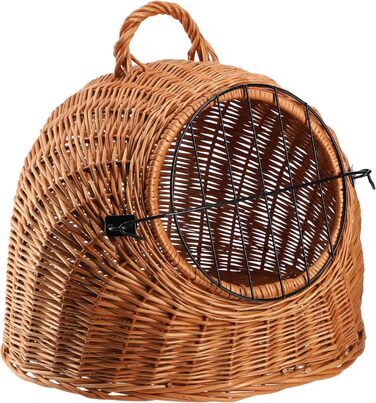 Транспортний кошик для тварин KADAX: плетений кошик-переноска для котів та інших домашніх улюбленців (40x49 см)