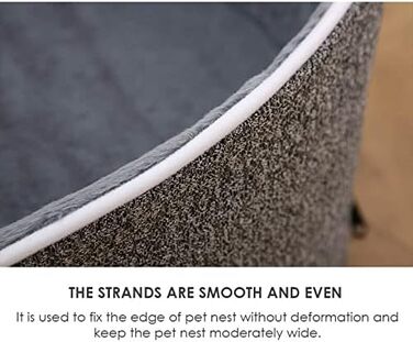 Ортопедичний лежак для котів та собак з memory foam, знімний чохол (S, антрацит)