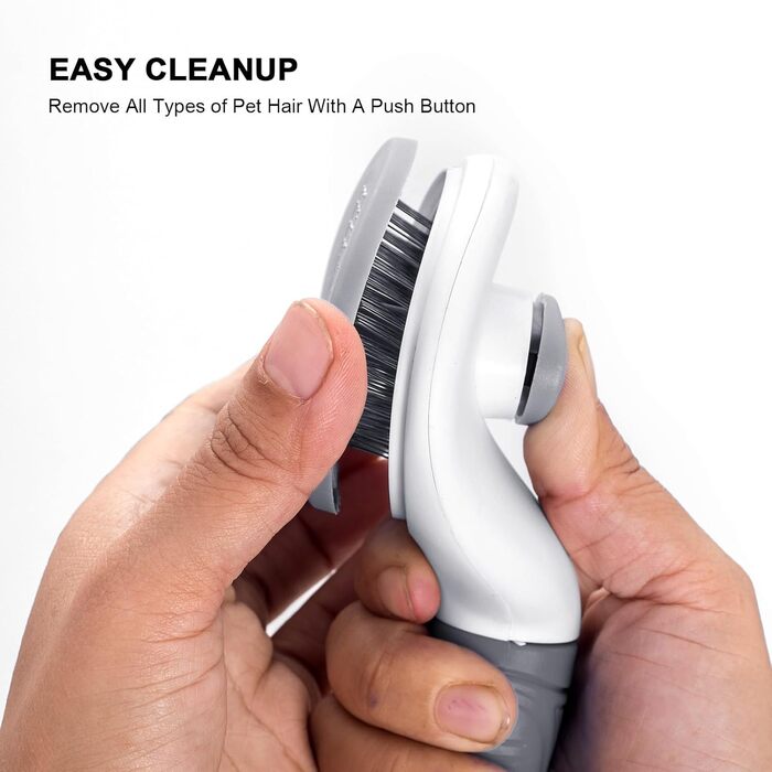 Щітка для вичісування котів та собак, самоочисна - м'який інструмент для догляду за довгою та короткою шерстю, видаляє відмерле підшерстя з масажем, щітка для домашніх тварин для контролю випадіння шерсті