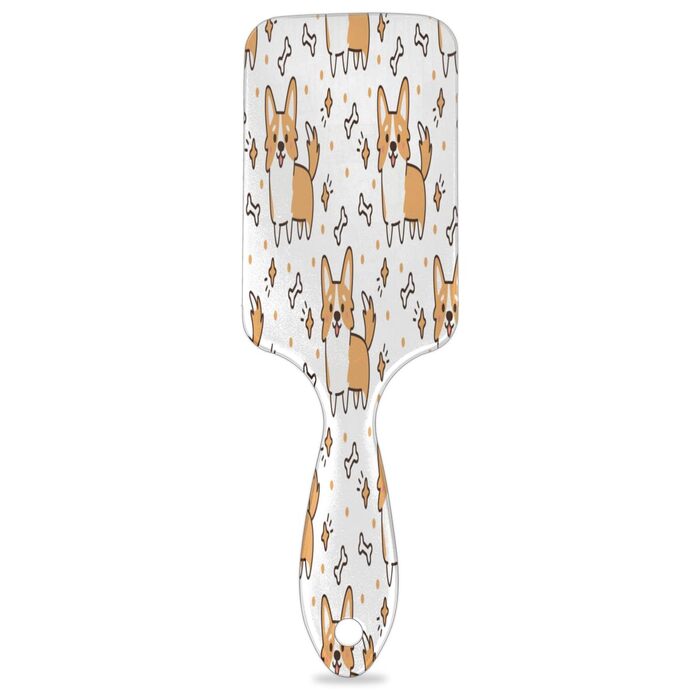 Щітка для волосся з акварельним малюнком собаки, нейлонова щетина, підходить для густого, кучерявого, тонкого, довгого, короткого, мокрого або сухого волосся, для блиску та здоров'я волосся