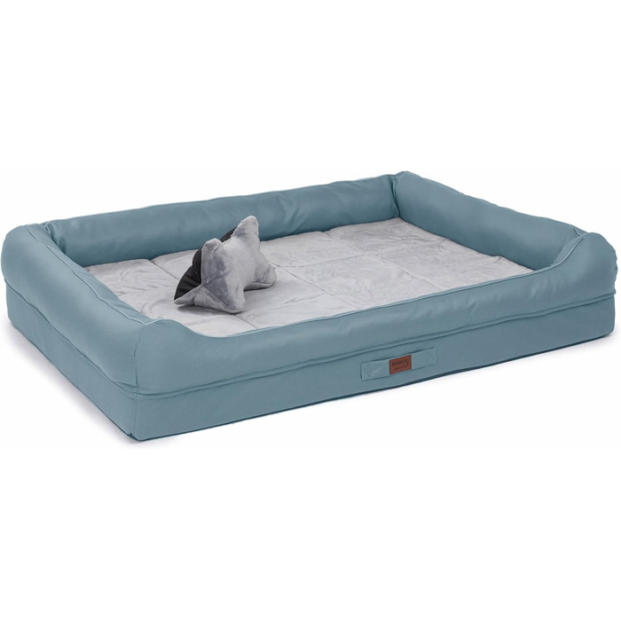 Райкоу - ліжко для собак з знімним подушкою, м'яке та миється - місце для сну, подушка для собак, собаче ліжко, килимок для собак - високоякісне ліжко для тварин для вашого вірного друга. (Блакитний, 100 * 80 * 9 см) 100*80*9 см Блакитний