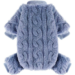 Теплий плед-світшот для собак, блакитний. Плед-світшот для маленьких собак, тепла одяг для цуценят, хакі, дівчатка, хлопчики, чихуахуа