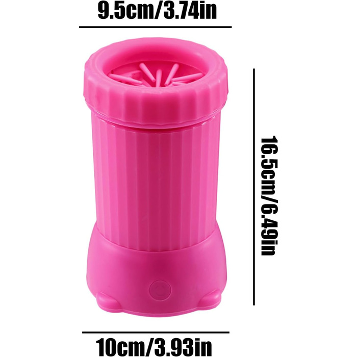 Автоматичний мийник лап для собак - USB-зарядка, для подорожей, рожевий