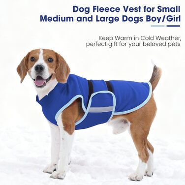 Флісовий одяг для собак Nanaki: теплий, зручний, для дрібних та великих порід (Бігль, Бостон Тер'єр), для осені, весни та зими, регульований, еластичний