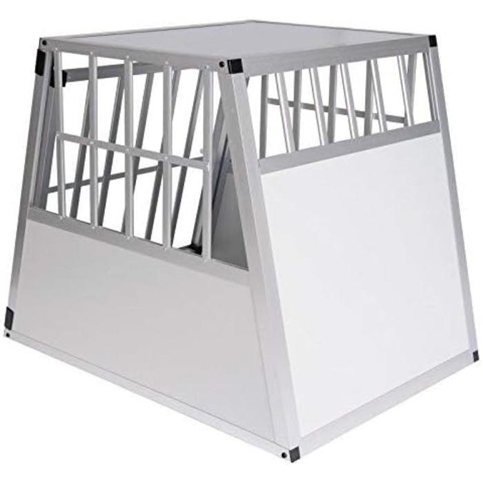 Алюмінієва транспортна клітка для великих собак EUGAD XL 85x69x65 см – для Хаскі, Самоїда, Веймаранера, Бордер-колі, Чау-чау, Шелті, автоклітка для перевезення