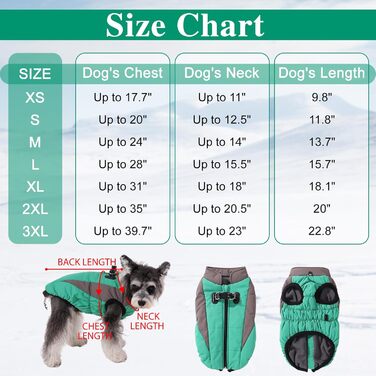 Зимовий теплий одяг для собак, теплий зимовий одяг, вітронепроникний, світловідбиваючий, флісовий, одяг для собак з шлейкою, теплий флісовий жилет для собак, розмір XL, одяг для собак, на блискавці, одяг для собак від снігу, зелений