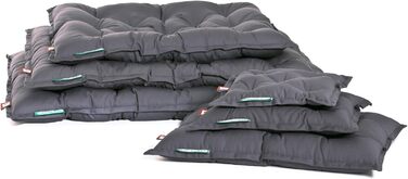 Ортопедичне собаче ліжко Doctor Bark Urban - для великих собак, 80x60 см, сірий колір, Made in Germany. Миється до 95°C.