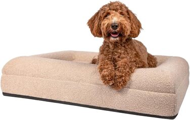 Ортопедичне ліжко для собак Bouclé, бежеве, з піною Memory Foam (M)
