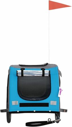 Festnight Причіп для велосипеда, переноска для собак, вантажний причіп для велосипеда, Oxford-Gewebe, 45 кг, 133,5 x 69 x 73,5 см, блакитний та сірий