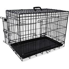 Складаний транспортний клітка для собак Nobby 62x43x49 см, чорний