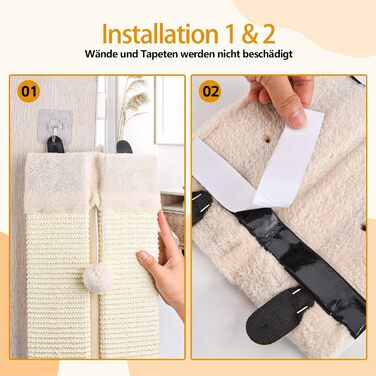 Котячий куточок для дряпання 2 шт. з м'ячиком, захист від дряпання стін та меблів, якісний сизаль