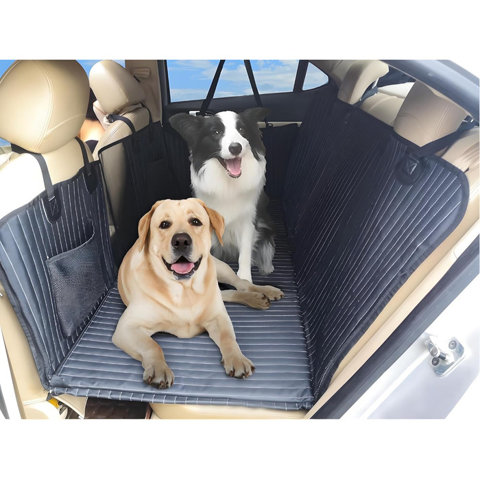 Підстилка для собак у машину: розширювач заднього сидіння, захист від бруду, для SUV, LKW (Чорний)