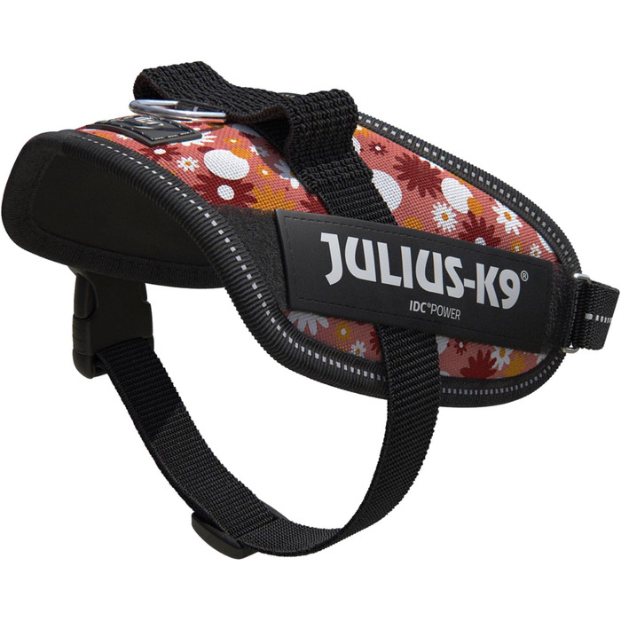 Шлейка Julius-K9 IDC Powergeschirr, XS/Mini-Mini, рожева з квітами