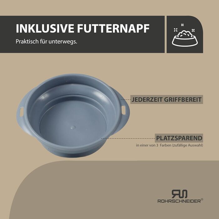 Ліжко для собак Рохрснайдер | для маленьких собак | з подушкою з корду | знімний чохол | з мискою для корму (55 x 42 см, ванільний)