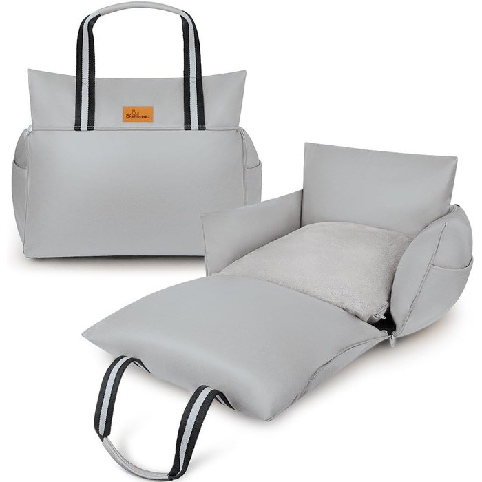 Автокрісло для собак (водостійкий бустер) з ручками та кишенями, до 13,6 кг – сірий