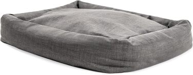 Кругле лежанка для собак та котів Batuffolo - зручне ліжко для тварин, 76x76x13 см, темно-сірий, Small