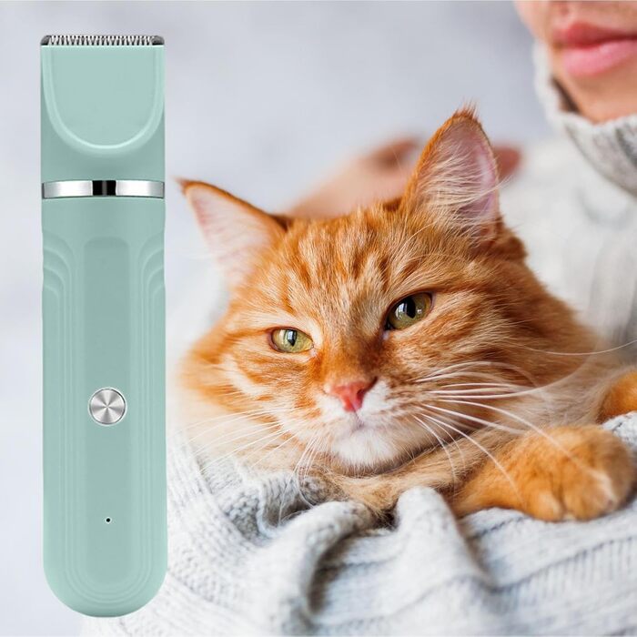 Набір для догляду за собаками вдома - 4-в-1. Електричні ножиці, регульовані, для цуценят, зелений