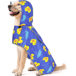 Водонепроникний дощовик для собак з регулюванням, капюшоном та світловідбиваючими смугами (L)