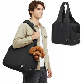 Сумка-переноска для собак та котів ALLSOPETS, чорна, для подорожей та відпочинку на природі