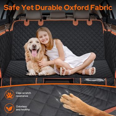 Захист для заднього сидіння автомобіля для собак: водовідштовхуючий килимок, універсальний для всіх авто, SUV та багажника, з металевим кліпом