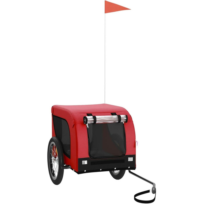 Причіп для велосипеда ARKEM для собак, червоно-чорний, з оксфордської тканини та металу