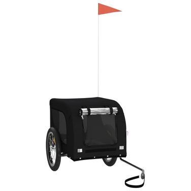 Фургон для собак VidaXL - чорний, 45 кг, Oxford-Gewebe, з прапором та відбивачами, 124 x 65 x 66 см