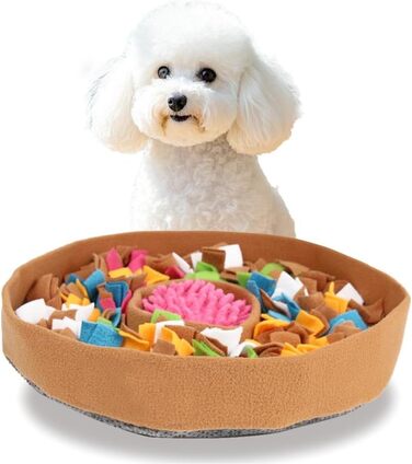 RGBRGB Преміум килимок для повільного годування собак – інтерактивна годівниця, стимуляція розуму та зменшення тривоги (38,1 x 5,1 см) (Коричневий)