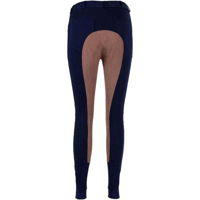 Жіночі штани для верхової їзди RL24 Vollbesatz Flex BASICLINE, розмір 38, темно-синій/світло-коричневий