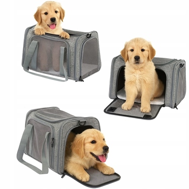 Переноска для котів та собак, сумка з плечовим ременем, 45x30x30 см, розмір M (I218)