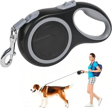 Рулетка для собак Aomig: витягувана повідка з антиковзним руків'ям, 8м, до 50кг