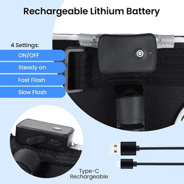 LED іграшка для собак MABRILL з імітацією звуку, світлодіодна, перезаряджувана, з ручкою, чорна (S, синій)