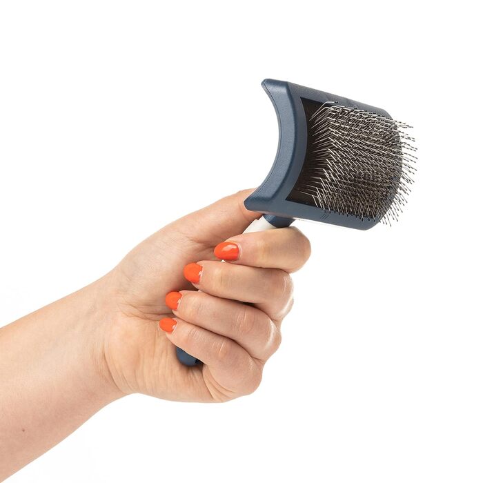 Набір для догляду за шерстю собак та цуценят Mikki: гребінець зі сталі та щітка Slicker з жорстким ворсом. Підходить для порід: пуделів, кокапу, лабрадуділів, кавапу, мальтипу та голден дуділів.