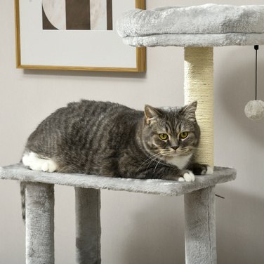 PawHut Cat Tree 1415см Cat Tree with Cat Cave Play Ball Підвісне ліжко 2 платформи Сизаль для любителів кішок
