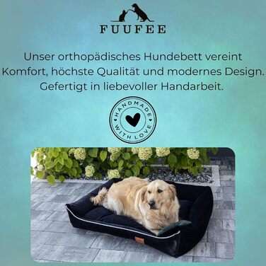 Крісло-ліжко для собак XL | Собаче ліжко 120 x 90 см | Зручне ліжко для великих собак | Знімний чохол на блискавці | Würzig (XL 120x90, Чорний)