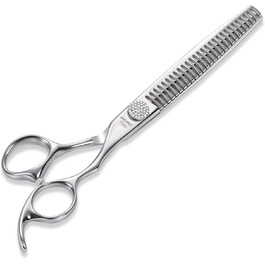 Професійна ножиця для грумінгу собак Chunker з імітацією діаманта, 440C сталь, відполірована, для домашнього використання та професійного грумінгу, 19.1 см