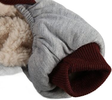 Зимовий теплий костюм для собак з капюшоном, м'який, з візерунком Сніжинка/Олень, для малих та середніх собак (M), колір кава