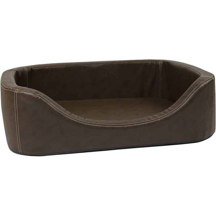 Ляжка для собак CopcoPet великих порід - Овальне ліжко-корзина для собак, середніх та великих порід - Ляжка з піднятими бортиками, знімний та пральний чохол, 120 x 90 см, сірий колір, XXL