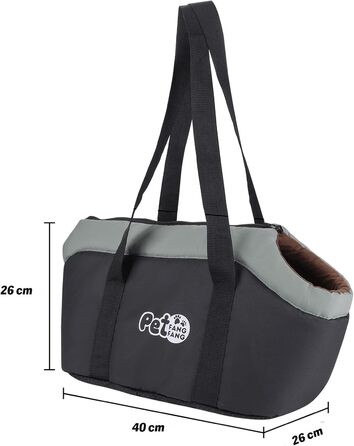 Транспортна сумка для собак та котів, чорна: зручна, дихаюча, з ременем безпеки