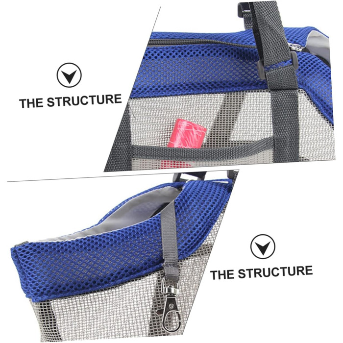 Транспортна сумка для тварин Cosmevivi XXL - велика переноска для собак та котів, блакитна (44x25 см)