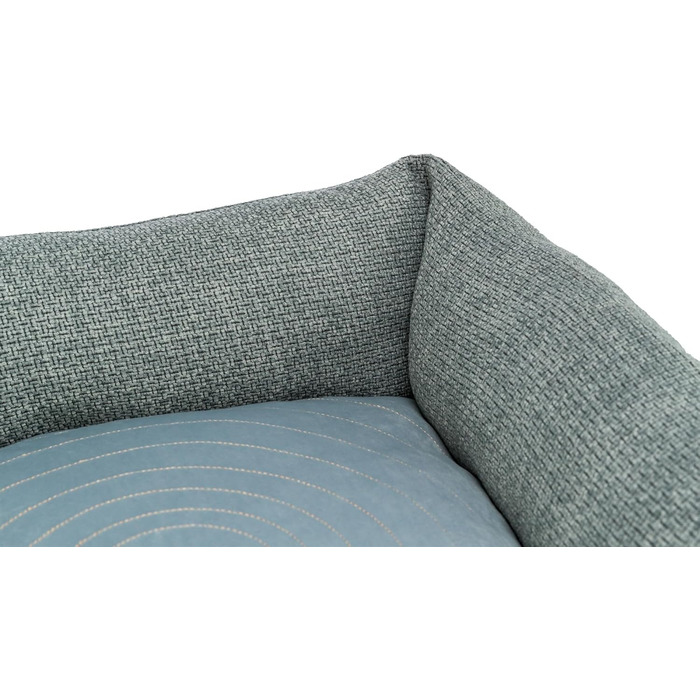 Торрікс Крісло-лежанка для собак Вівана 60x50 см блакитно-сіре, м'яке, з велюровим покриттям, для маленьких собак, з інтегрованим матрацом, антиковзаюча поверхня, м'яке та миється – 37540 L 60 x 50 x 16 см