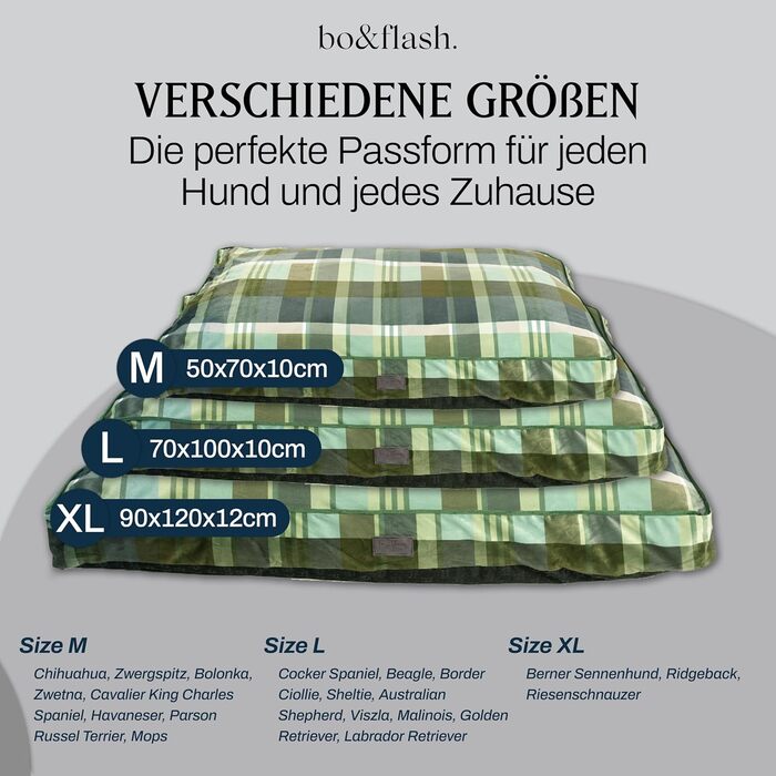 Аттіас – Лежанка для собак Adison, Франція (L) – Міцна, зручна, з знімним чохлом, стильна, преміум-якість